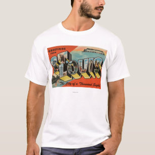 St Louis Missouri - stora brevplatser Tee Shirt