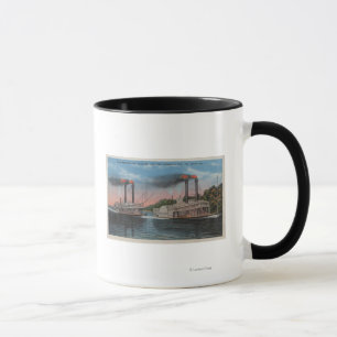 St Louis MO - beskåda av Natchez & Robert E. Lee Mugg