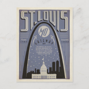 St Louis, MO - Gateway City Vykort