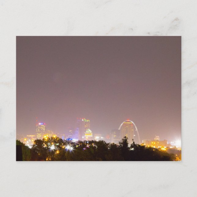 St. Louis, MO på natten Vykort (Framsida)
