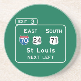 St Louis MO-vägmärke Underlägg