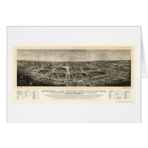 St Louis MO-världs panorama- karta för mässa - Hälsningskort