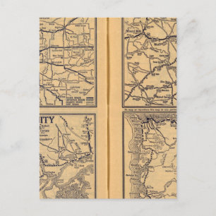 St Louis, New Orleans, Dallas Fort Worth, Portland Vykort