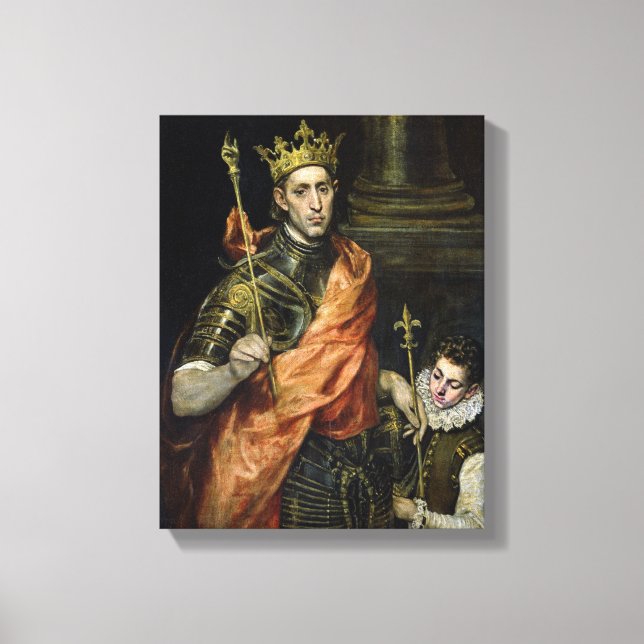 St. Louis och hans sida, 1585-90 Canvastryck (Framsida)