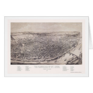 St Louis panorama- karta för MO - 1894 Hälsningskort