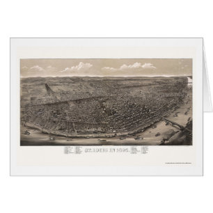 St Louis panorama- karta för MO - 1895 Hälsningskort