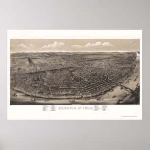 St Louis panorama- karta för MO - 1895 Poster