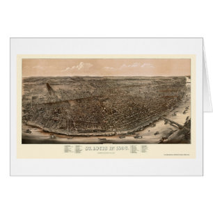 St Louis panorama- karta för MO - 1896 Hälsningskort