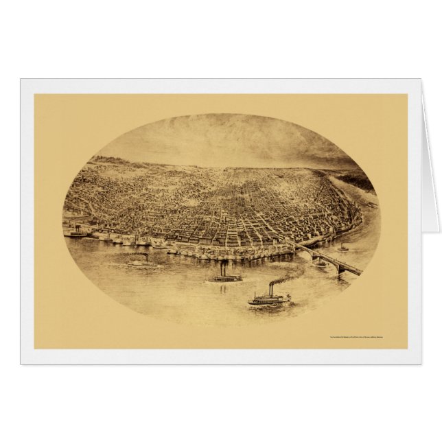 St Louis panorama- karta för MO - 1897 Hälsningskort (Framsidan Horizontal)
