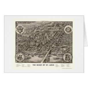 St Louis panorama- karta för MO - 1907 Hälsningskort
