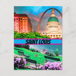 St Louis Resa Konst USA Affisch Tryck Väggdekor Gi Vykort