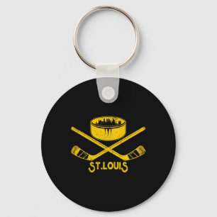 St Louis Retro Ice Hockey Älskare Sticks State Out Nyckelring