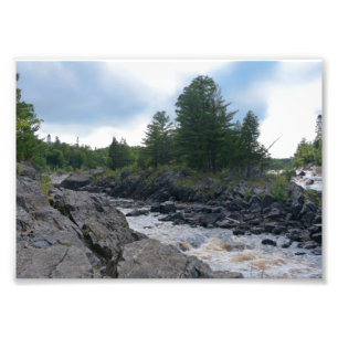 St. Louis River Sten och Rapids Fototryck