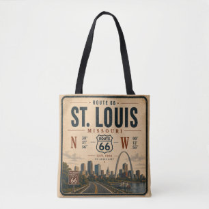 St Louis Route 66 Arch Koordinater Resa Tygkasse