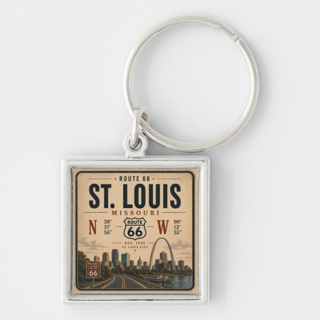 St Louis Route 66 Nyckelring (Framsidan)