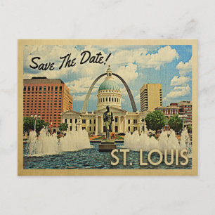 St Louis Save Date Missouri Saint Louis Meddelande Vykort