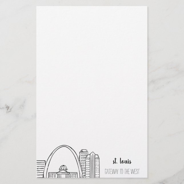 St. Louis Skyline Brevpapper (Framsida)