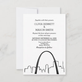St Louis Skyline Cityscape Wedding bjudande Inbjudningar