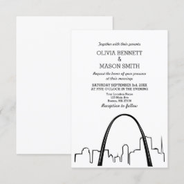 St Louis Skyline Cityscape Wedding bjudande Inbjudningar