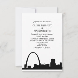St Louis Skyline Cityscape Wedding bjudande Inbjudningar
