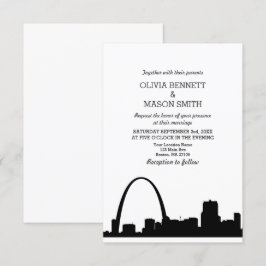 St Louis Skyline Cityscape Wedding bjudande Inbjudningar