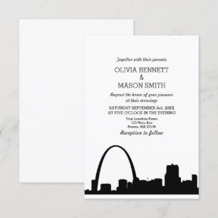 St Louis Skyline Cityscape Wedding bjudande Inbjudningar