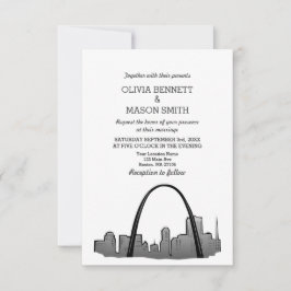 St Louis Skyline Cityscape Wedding bjudande Inbjudningar