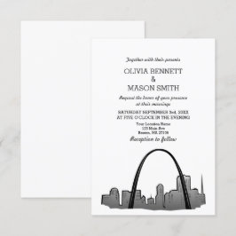 St Louis Skyline Cityscape Wedding bjudande Inbjudningar