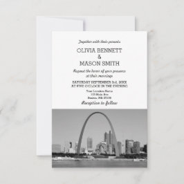 St Louis Skyline Cityscape Wedding bjudande Inbjudningar