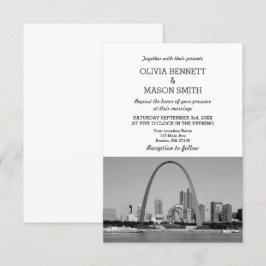 St Louis Skyline Cityscape Wedding bjudande Inbjudningar