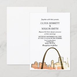 St Louis Skyline Cityscape Wedding bjudande Inbjudningar