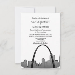 St Louis Skyline Cityscape Wedding bjudande Inbjudningar