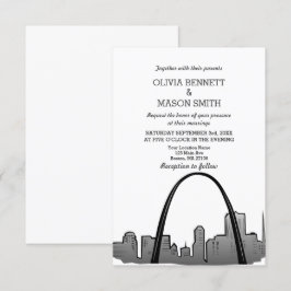 St Louis Skyline Cityscape Wedding bjudande Inbjudningar