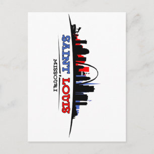 St. Louis Skyline Design Vykort