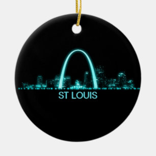 St Louis Skyline Julgransprydnad Keramik