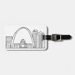 St Louis Skyline Luggage Tag Bagagebricka