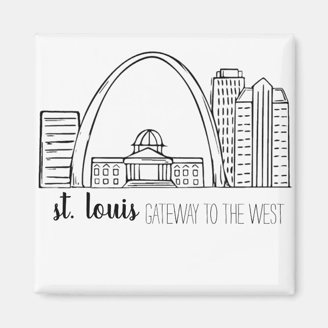 St. Louis Skyline Magnet (Framsidan)