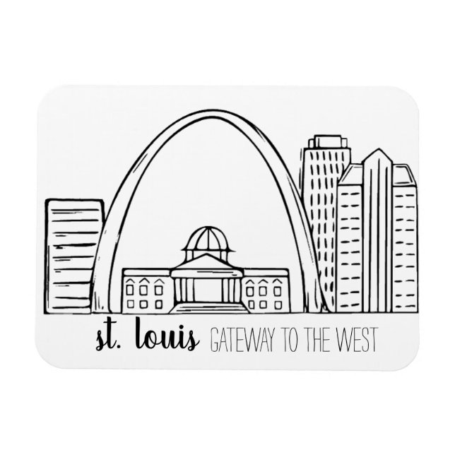 St. Louis Skyline Magnet (Horisontell)