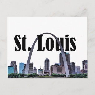 St. Louis Skyline w/ St. Louis i vykortet Himmel Vykort