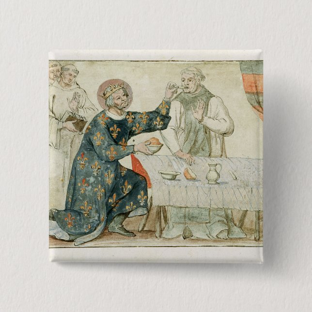 St Louis som matar en girig munk Knapp (Framsida)