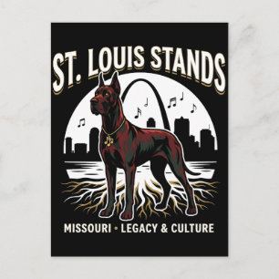 St. Louis Står Stor Danes Kulturarv Konst Vykort