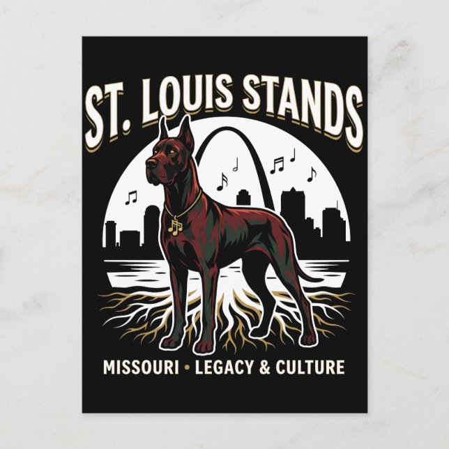 St. Louis Står Stor Danes Kulturarv Konst Vykort (Framsida)