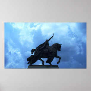 St. Louis-statue i skogsparken Poster