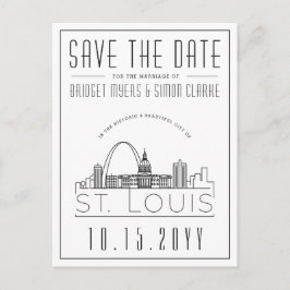 St. Louis | Stiliserad Skyline Spara datum Vykort