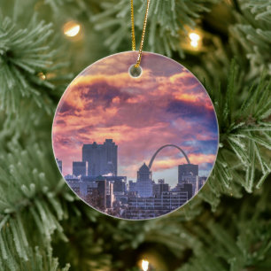 St. Louis Sunrise Julgransprydnad Keramik