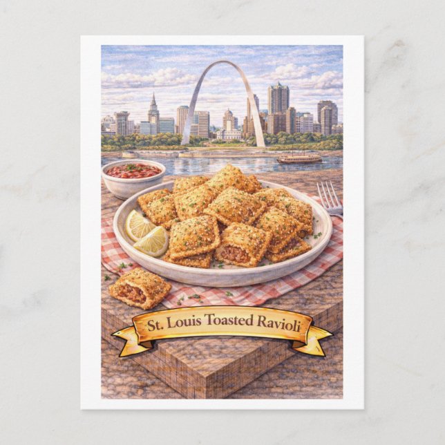 St. Louis Toasted Ravioli (American Food Series) Vykort (Framsida)