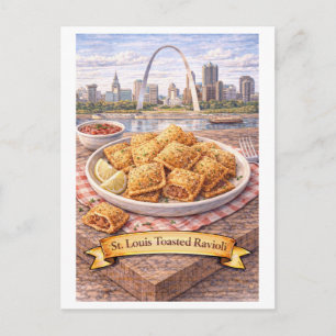 St. Louis Toasted Ravioli (Amerikansk matserie) Vykort