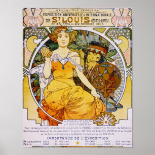 St Louis utställning vid Mucha Poster