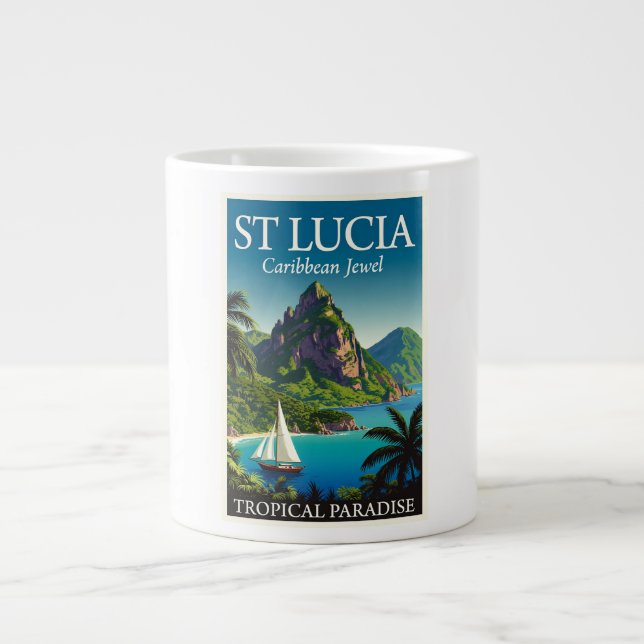 St Lucia Caribbean Jewel  Jumbo Mugg (Framsidan)
