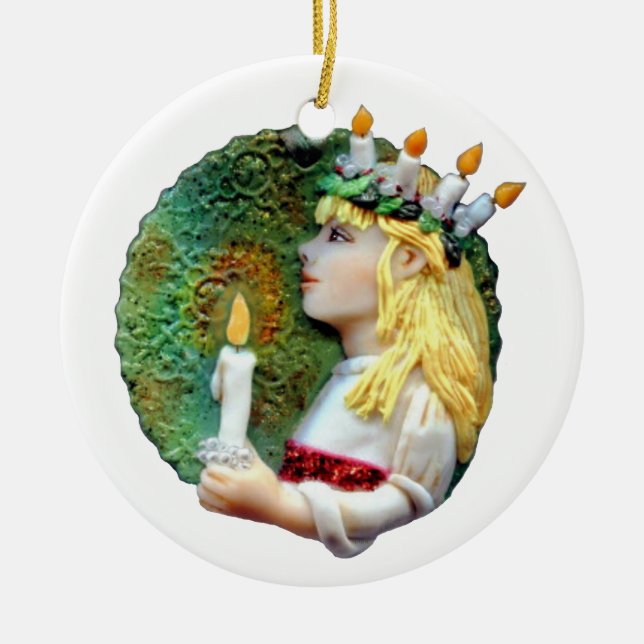 St. Lucia Day Round 2013 Ceramic Ornament JL Biel (Framsidan)